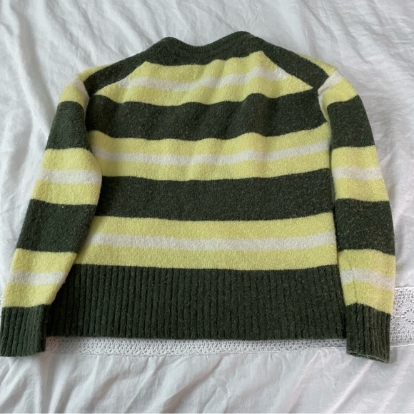 Madewell SMALL Fulton Striped Pullover Sweater Wool Blend Soft - Picture 5 of 7
